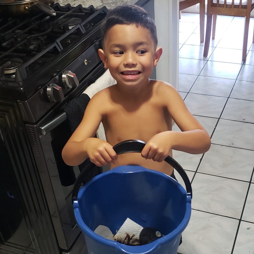 boy with bucket