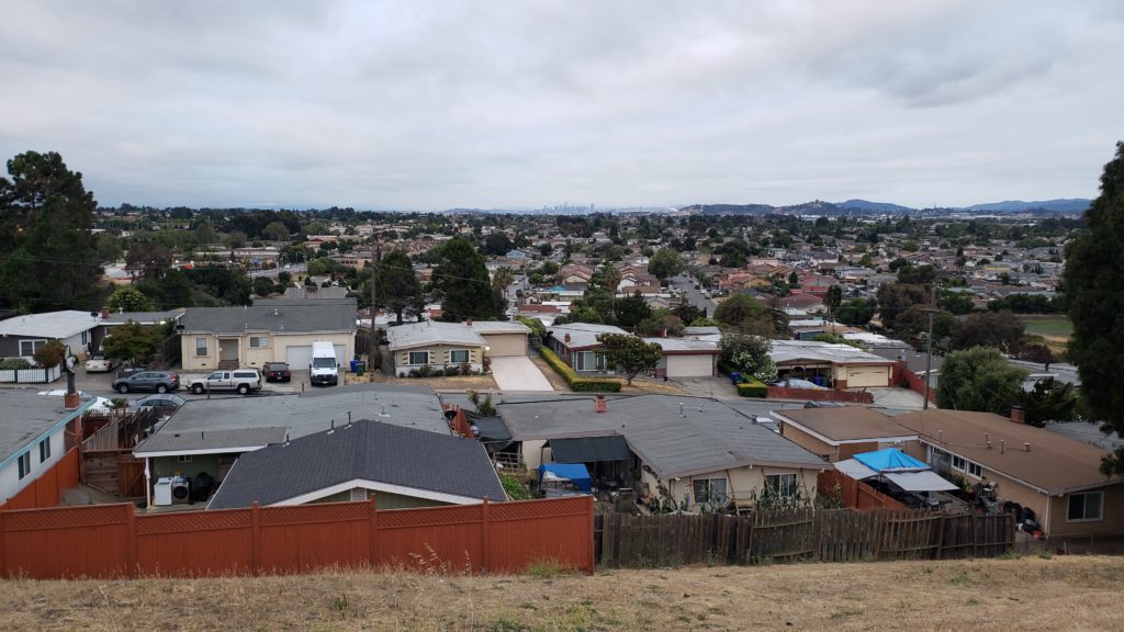 panoramic view of suburb