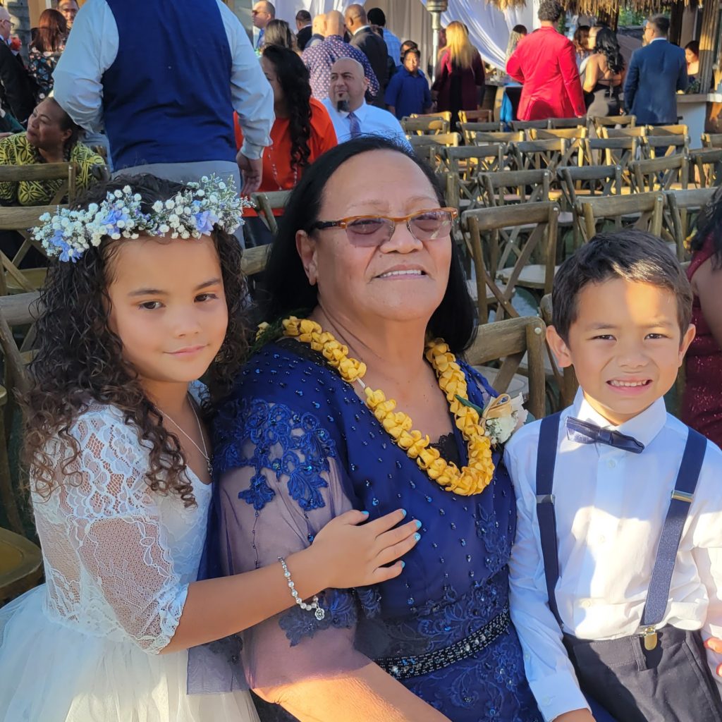 grandmother with children