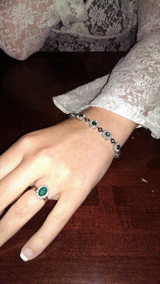emerald bracelet and ring
