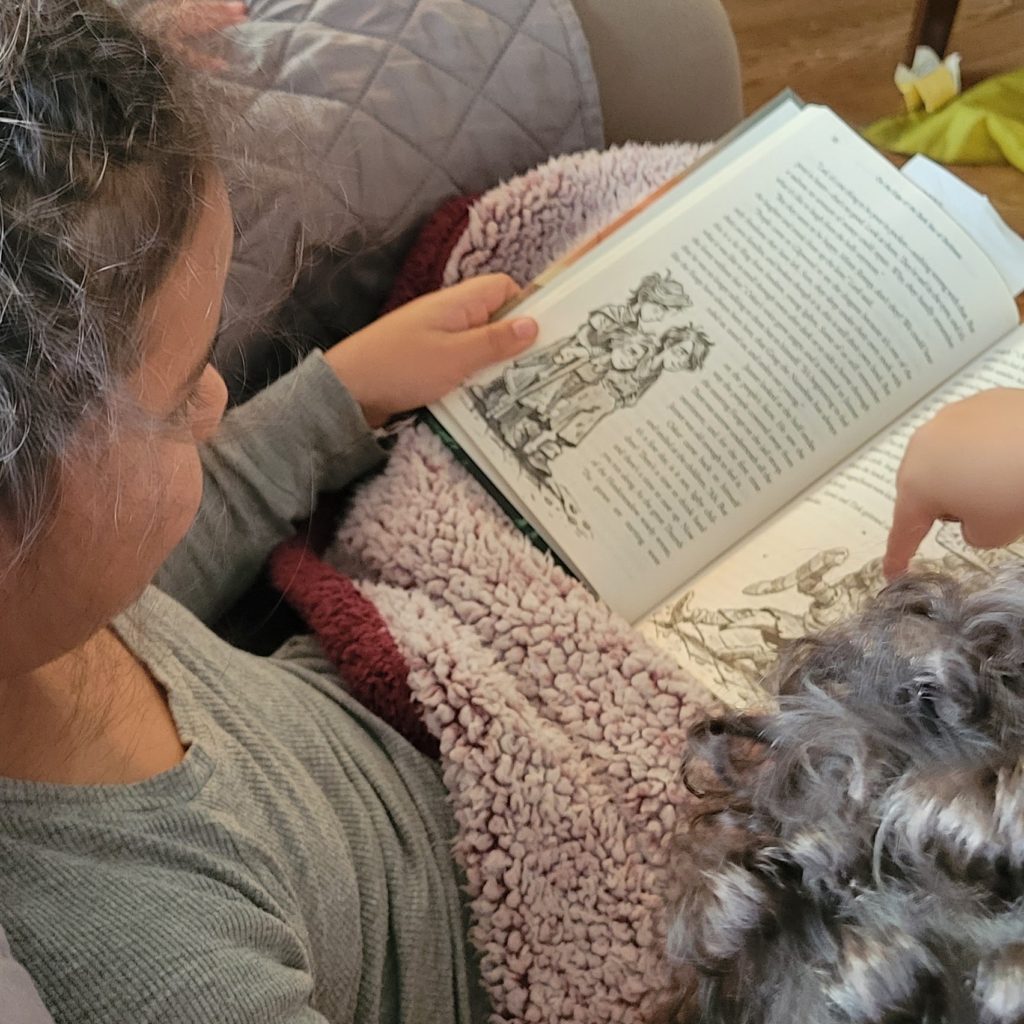 girl reading book