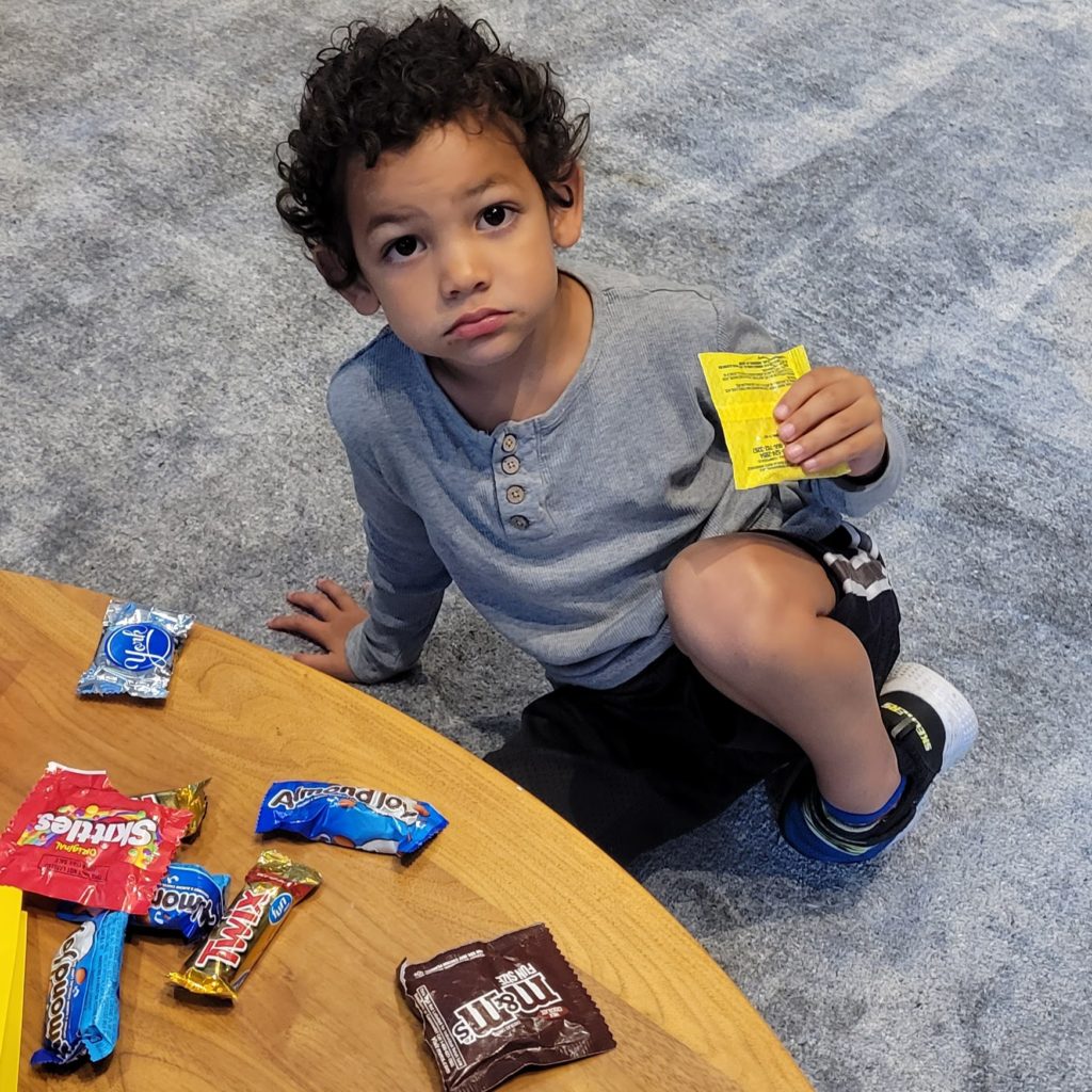 boy with candy