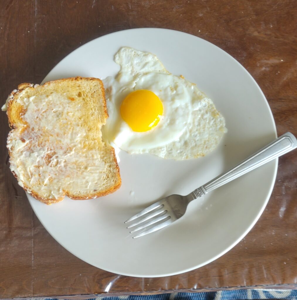 toast and eggs