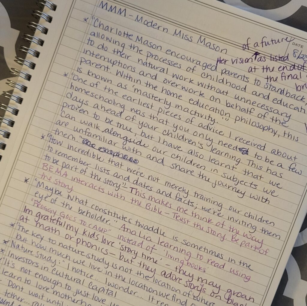 notebook full of handwriting